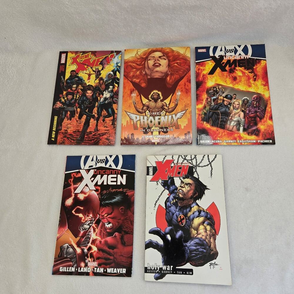 Marvel X-Men Comic Books Lot of 5 Graphic Novels Phoenix Uncanny X-Men